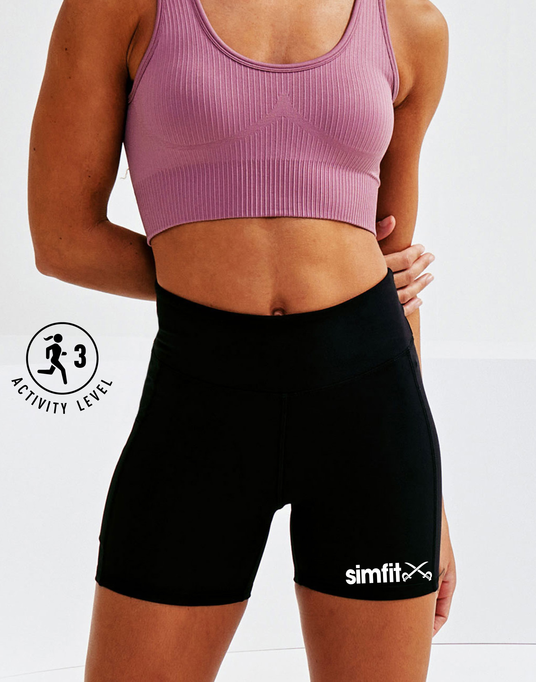 Ladies recycled micro shorts